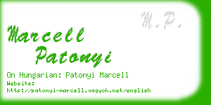 marcell patonyi business card